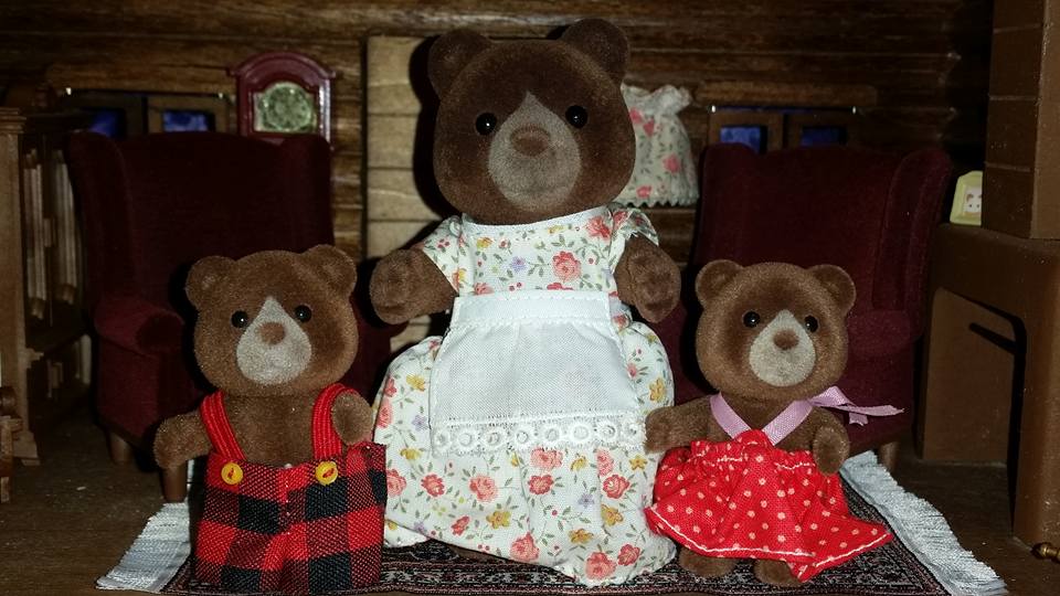 Sylvanian Families UK Teardrop Brown Bear Family Mother Variant Japan Brother Sister
